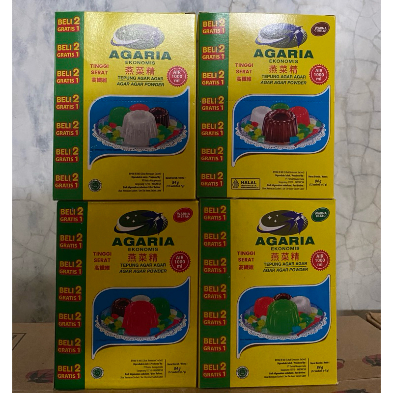 

AGARIA AGAR-AGAR POWDER PROMO BELI 2 GRATIS 1 ( 7g )