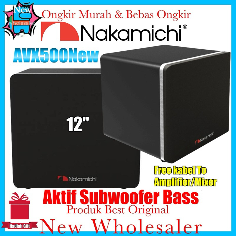 Subwoofer Aktif Bass Power Nakamichi Avx12New 12 inch Original Resmi