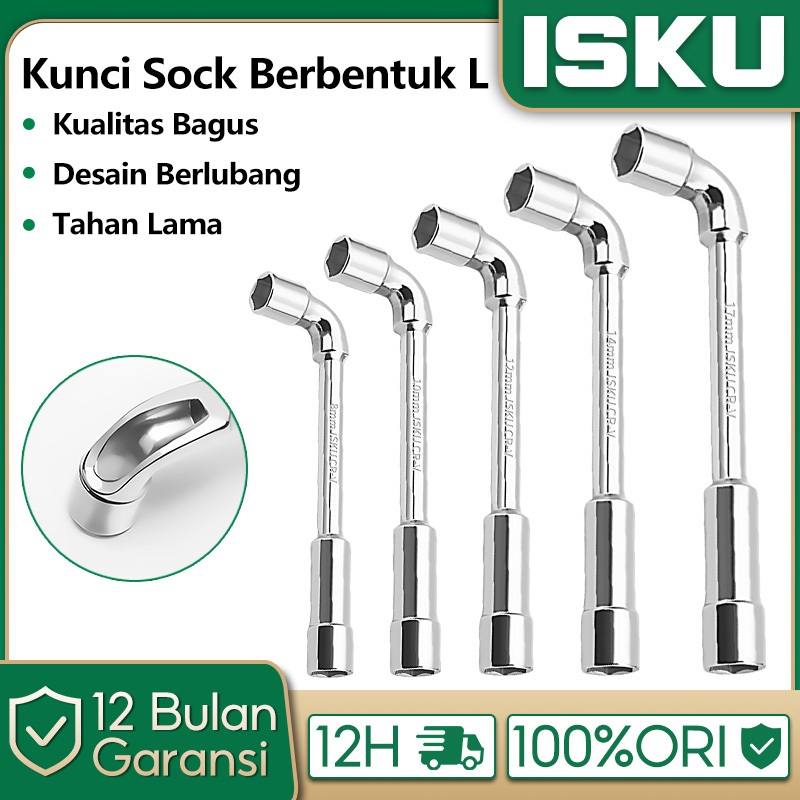 Isku kunci sok l kunci sok ganda 2 arah allen shock 8mm-17mm