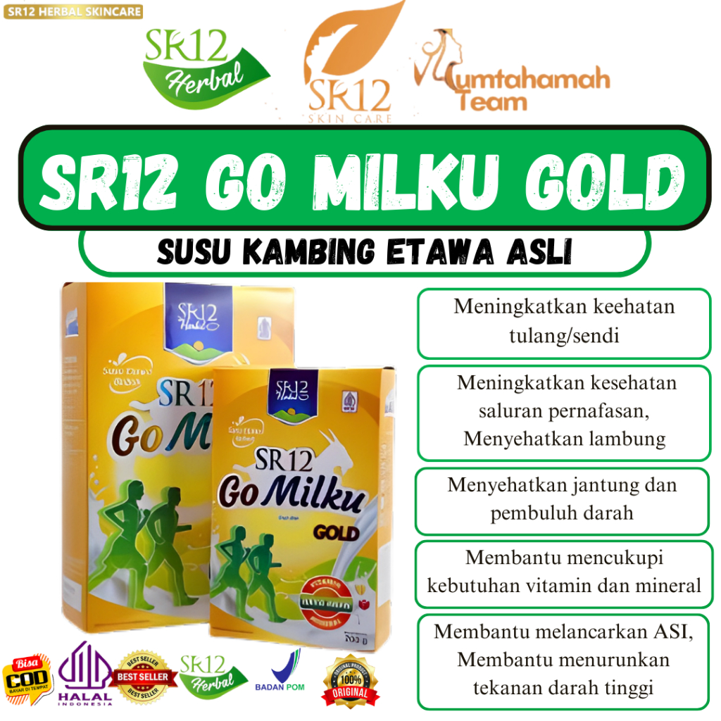 

SR12 Go Milku Gold Susu Kambing Etawa Asli Atasi Nyeri Sendi Pegal Linu