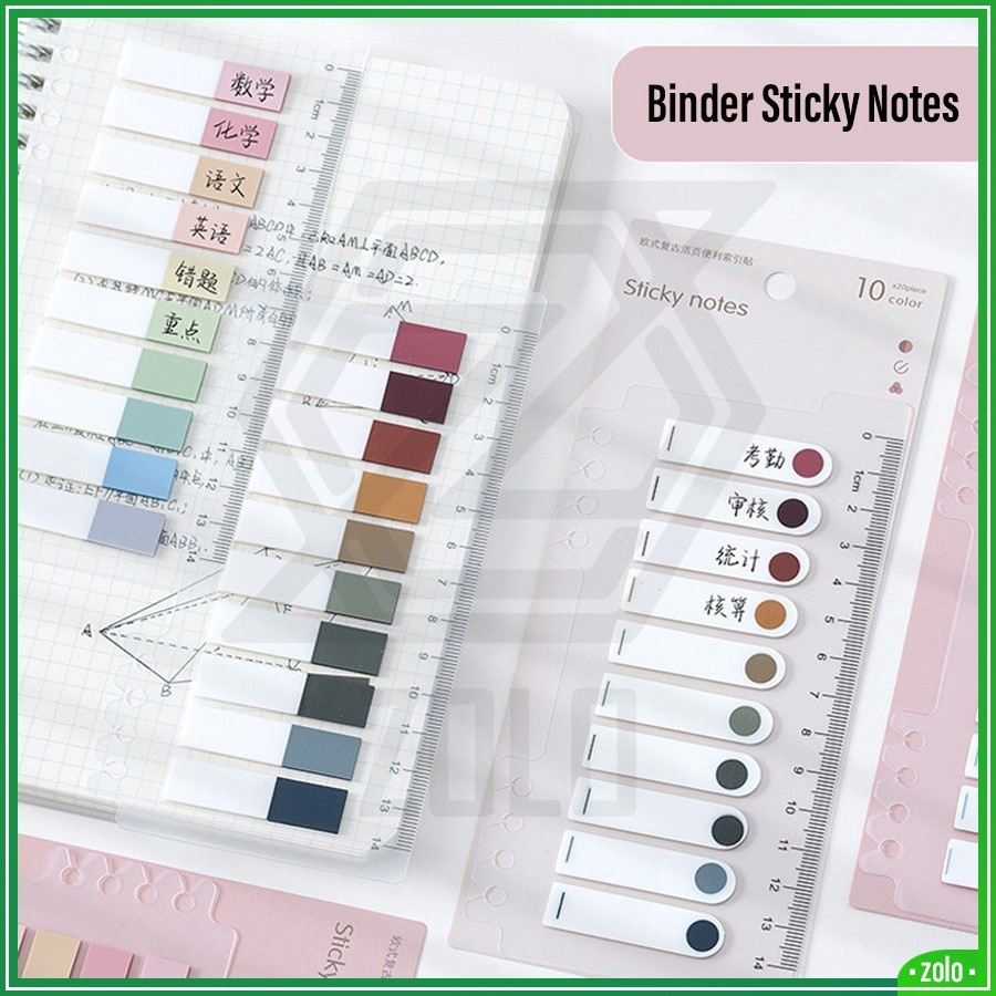 

Cashback Produk zolo Binder Sticky Notes Penanda Pembatas Buku 44 x 11 mm 2 Lbr