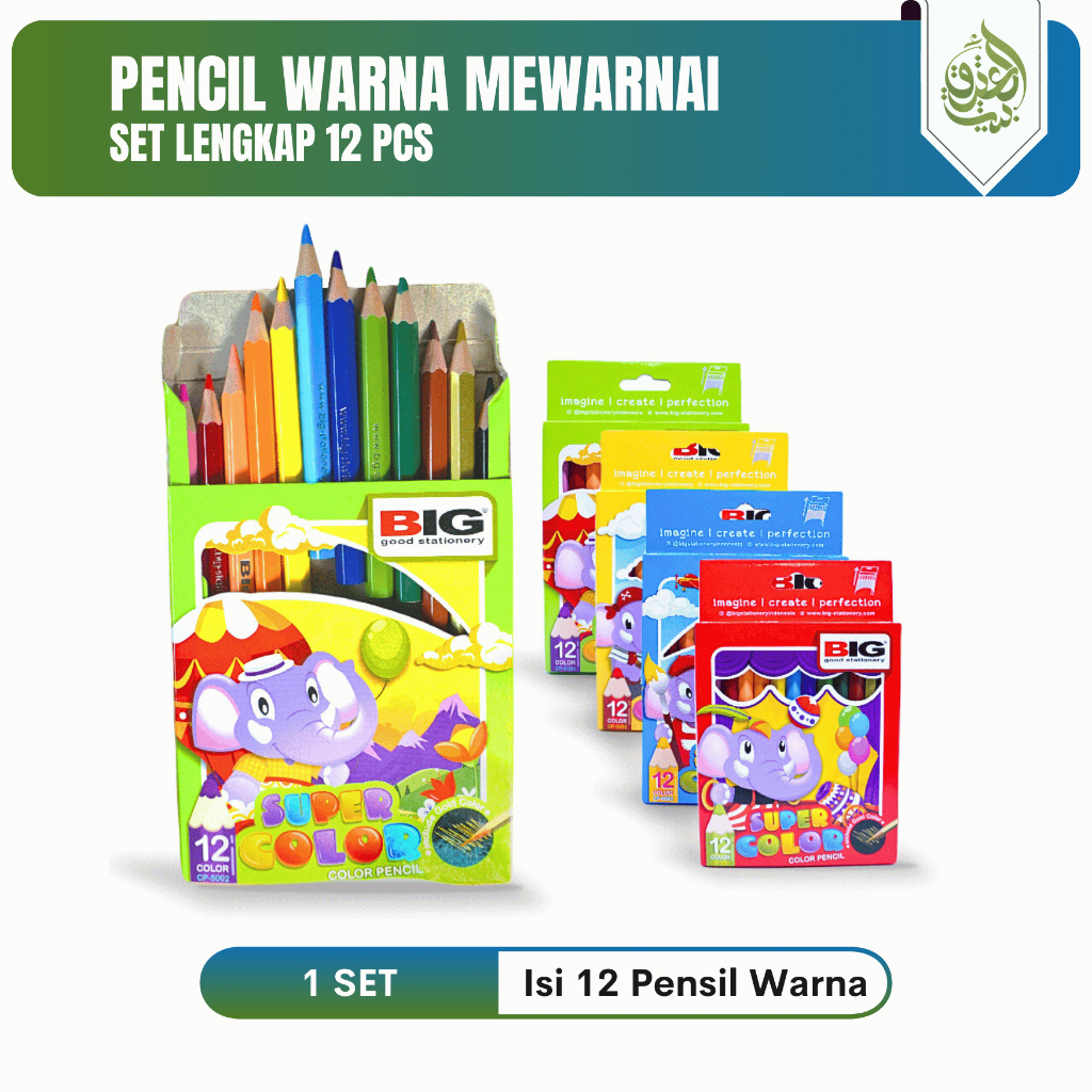 

Pensil Warna 1 Set Lengkap Isi 12 Macam Warna | BIG CP-5002 [PCS]