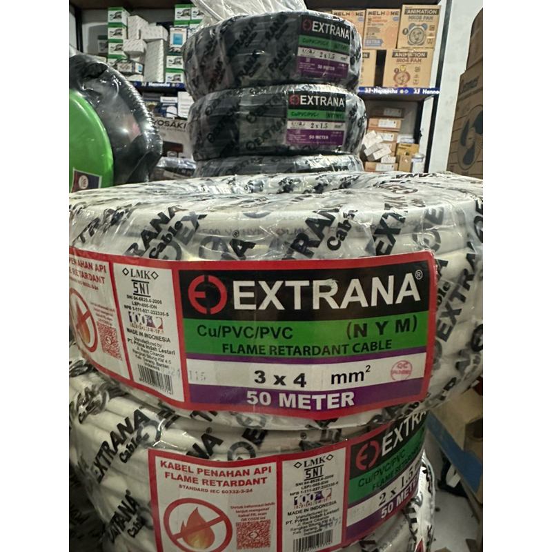 KABEL NYM 3x4 EXTRANA || KABEL EXTRANA SNI 3x4 || NYM EXTRANA 3x4 TERMURAH