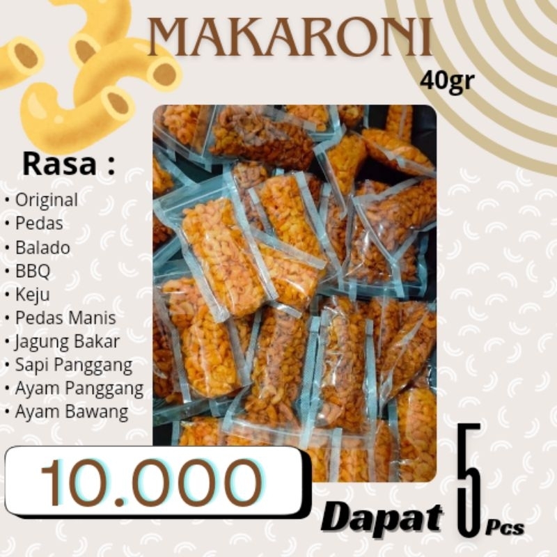 

Makaroni Pipa Dapat 5pack, Bisa Mix Rasa