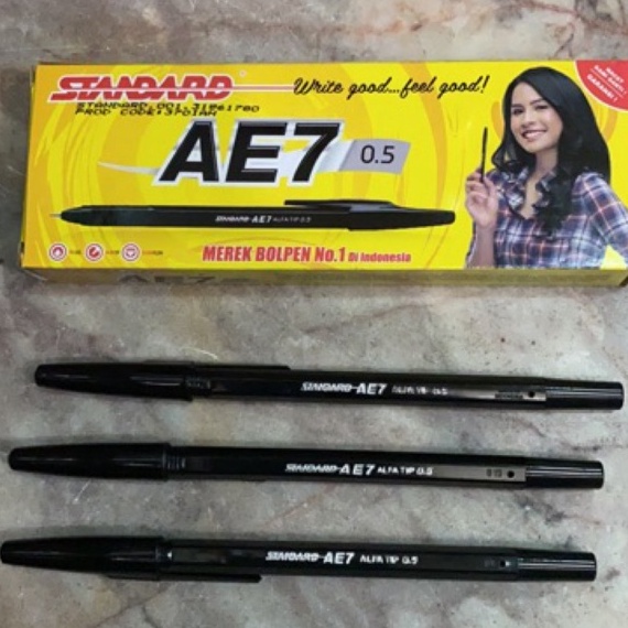 

BELI Pulpen Ballpoint Standard AE7 12 Pcs Original