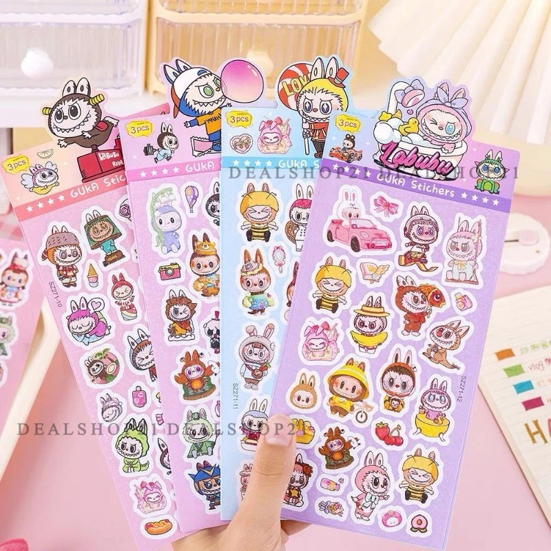 

Sticker glitter hologram stiker Capybara sticker labubu