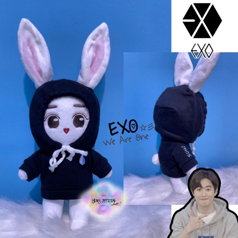 COTTON DOLL EXO SUHO WATER RABBIT DOLL | PLUSH DOLL OPPA SUHO EXO 20CM | EXO DOLL
