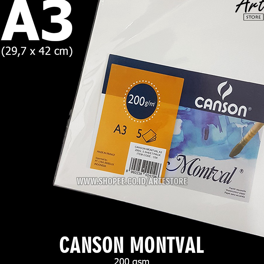 

PROMO SEMANGAT Canson Montval Watercolor A3 2gsm