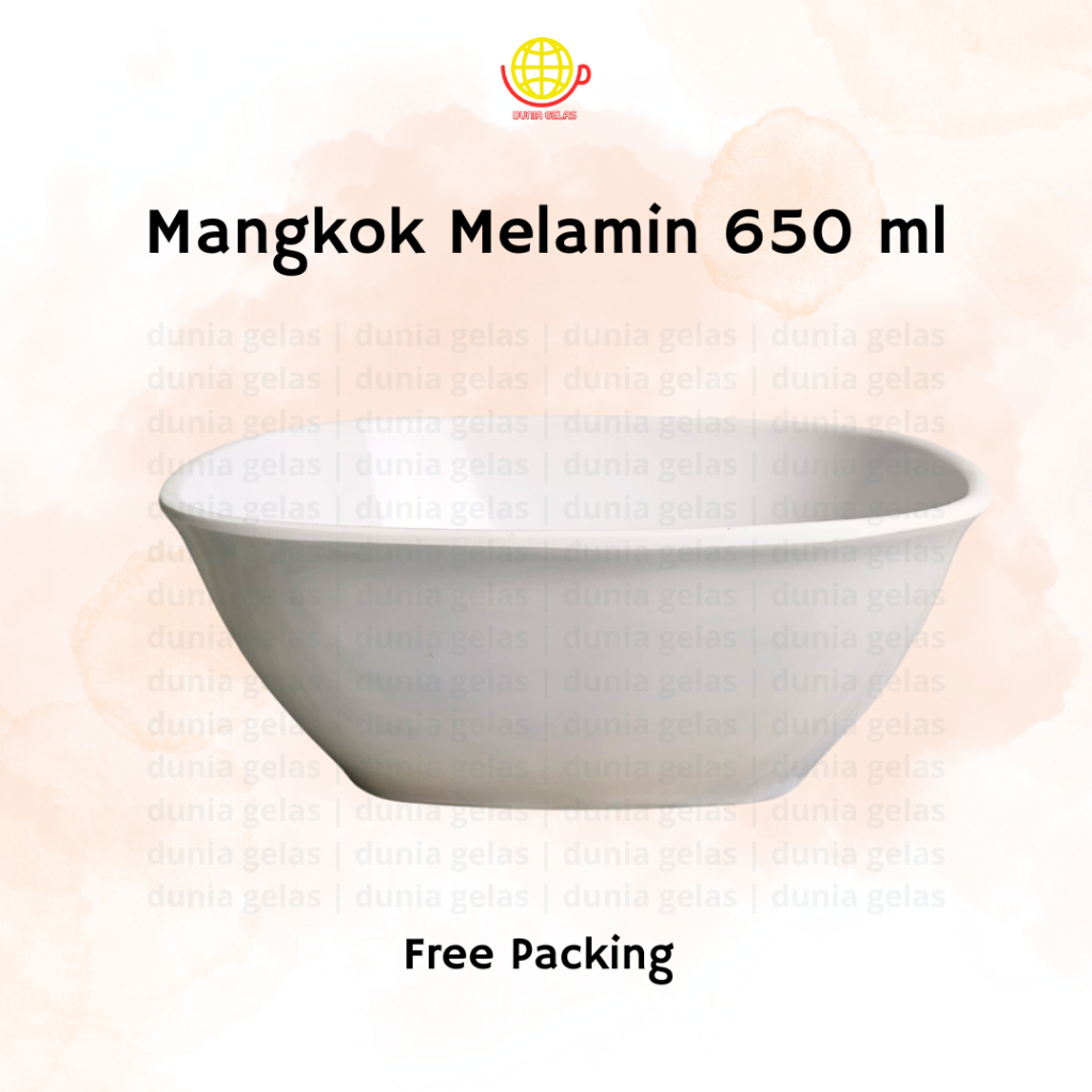 Mangkok Melamin 650 ml / Mangkok Melamin Polos / Mangkok Lauk / Mangkok Bubur / Mangkok Melamin Kota