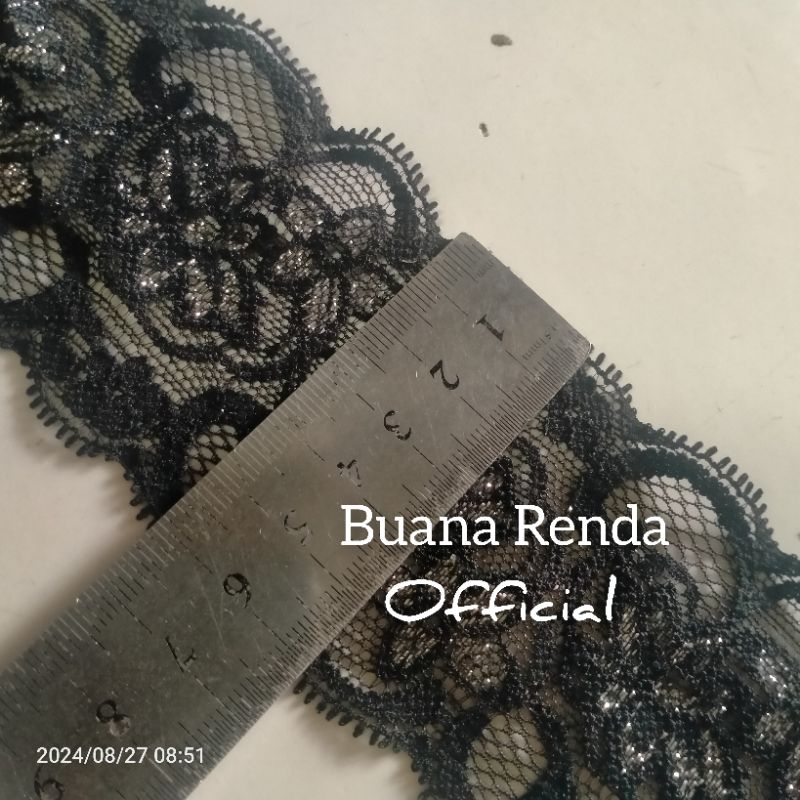 Renda street renda elastis kombinasi silver