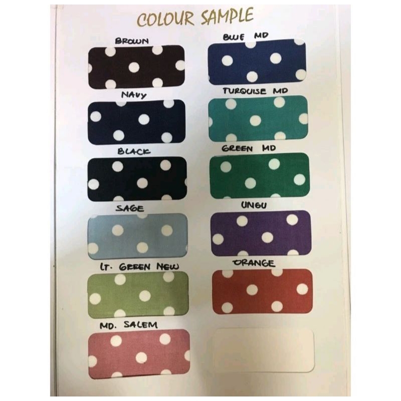 KAIN KATUN JAPAN DESAIGN SENKO POLKADOT BESAR