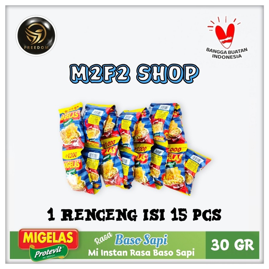 

MIGELAS Protevit Mie Gelas Seduh Kuah Rasa Baso Sapi Sachet - 30 gr (Kemasan 1 Renceng)