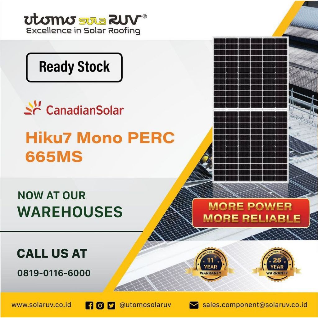 Panel Surya CANADIAN SOLAR HiKu7 CS7N-665MS (665Wp) [Utomo SolaRUV]