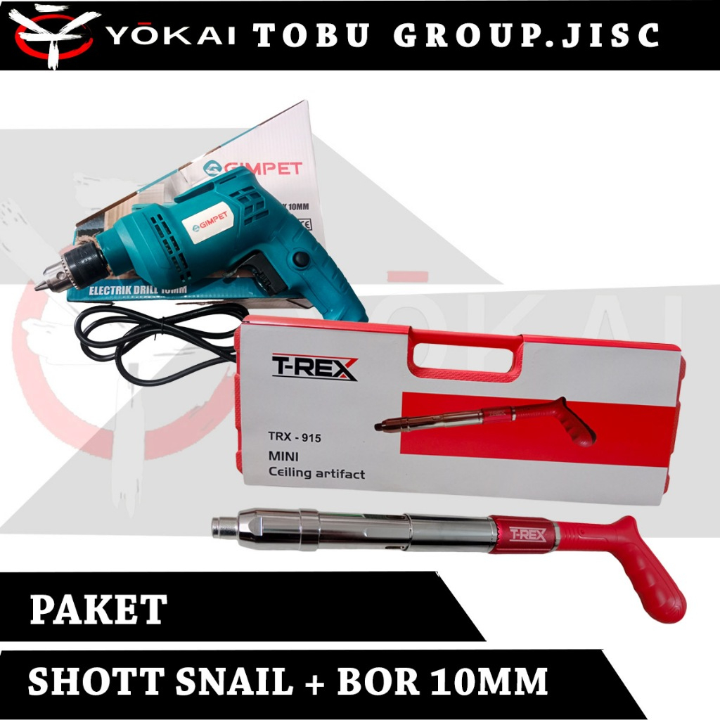 Paket Bor 10mm + Ramset 【Ready Stock+COD】Nail Gun Fastening Gun Ramset Gun Alat Paku Tembak Paku Tem
