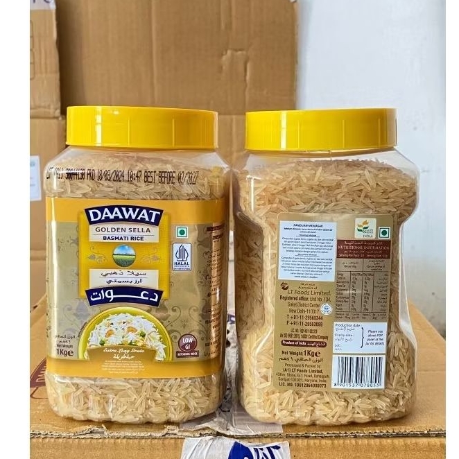 

DAAWAT BASMATI DAAWAT GOLDEN SELLA INDIAN RICE 1 Kg packing Toples