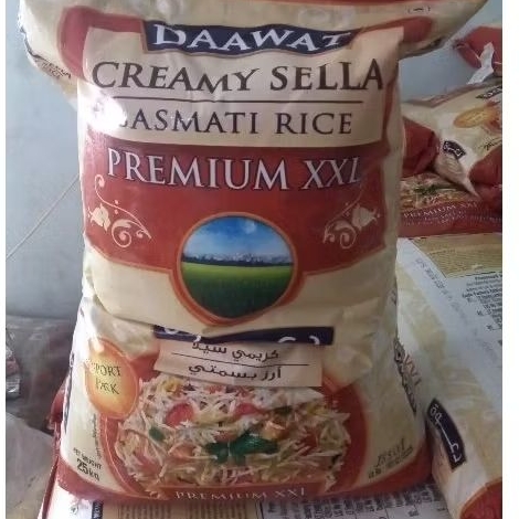 

BERAS BASMATI DAAWAT CREAMY SELLA XXL UKURAN 1KG (KEMASAN REPACK PLASTIK POLOS)