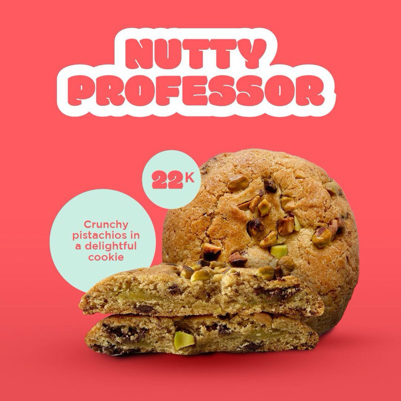 

Soft Baked Cookies Nutty Professor with Nut Filling