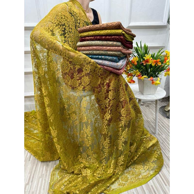 kebaya metalik ori /sparkel 2baju, kain kebaya kekinian