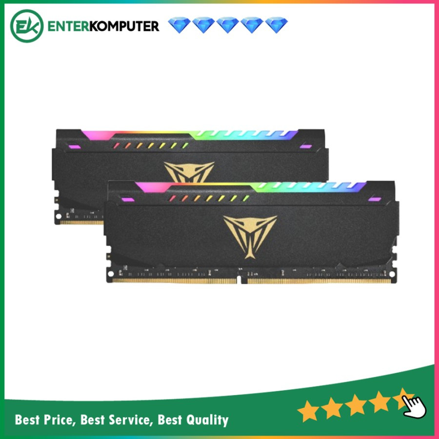 Patriot DDR4 Viper Steel RGB Series Dual Channel PC28800 32GB (2x16GB) - PVSR4 32G 360 C8K / RAM 32G