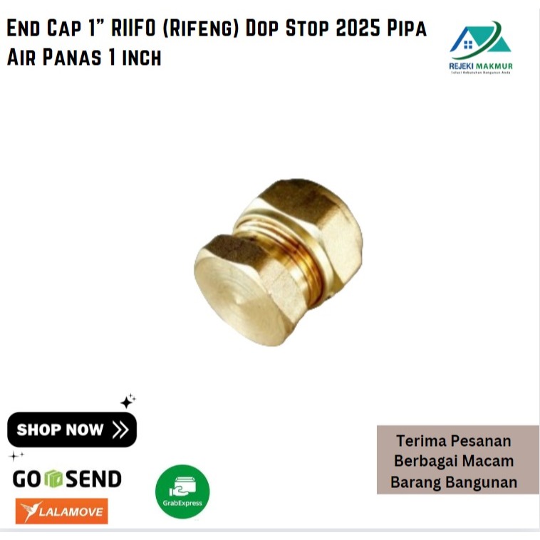 End Cap 1" RIIFO (Rifeng) Dop Stop 2025 Pipa Air Panas 1 inch