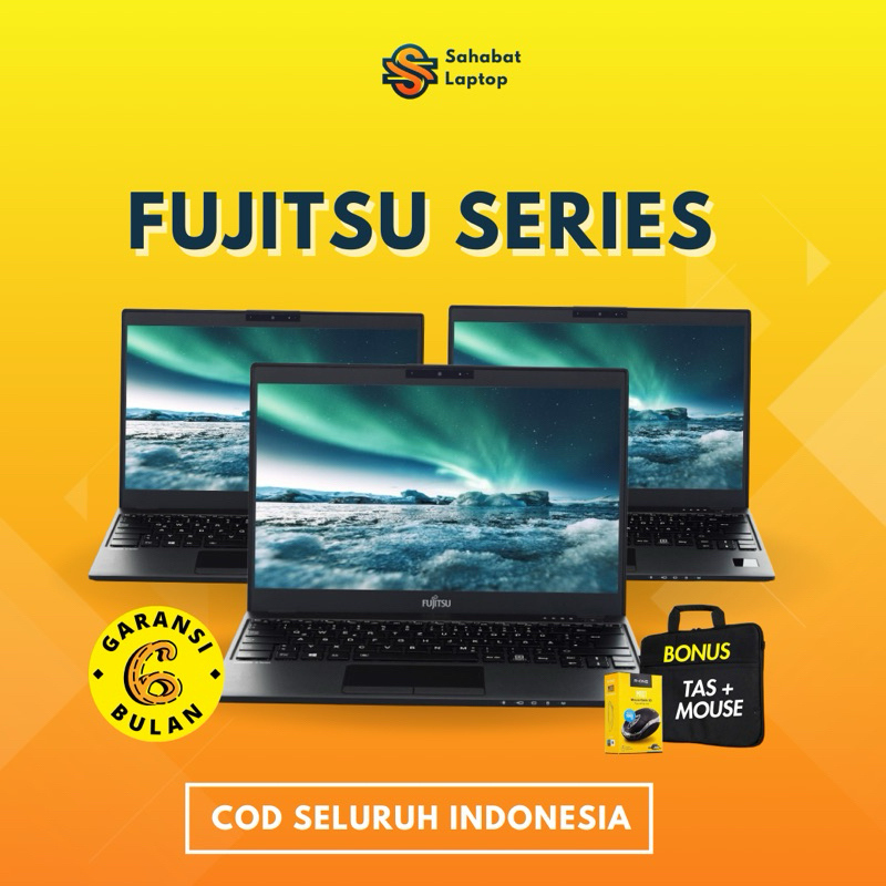 Laptop Fujitsu Core i5/i7 RAM 8GB SSD 256GB Original Bergaransi