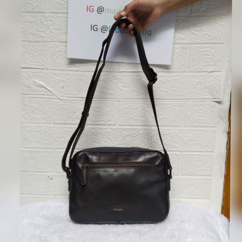 PICARD Sling Bag Kulit Hitam Tas Selempang Pria