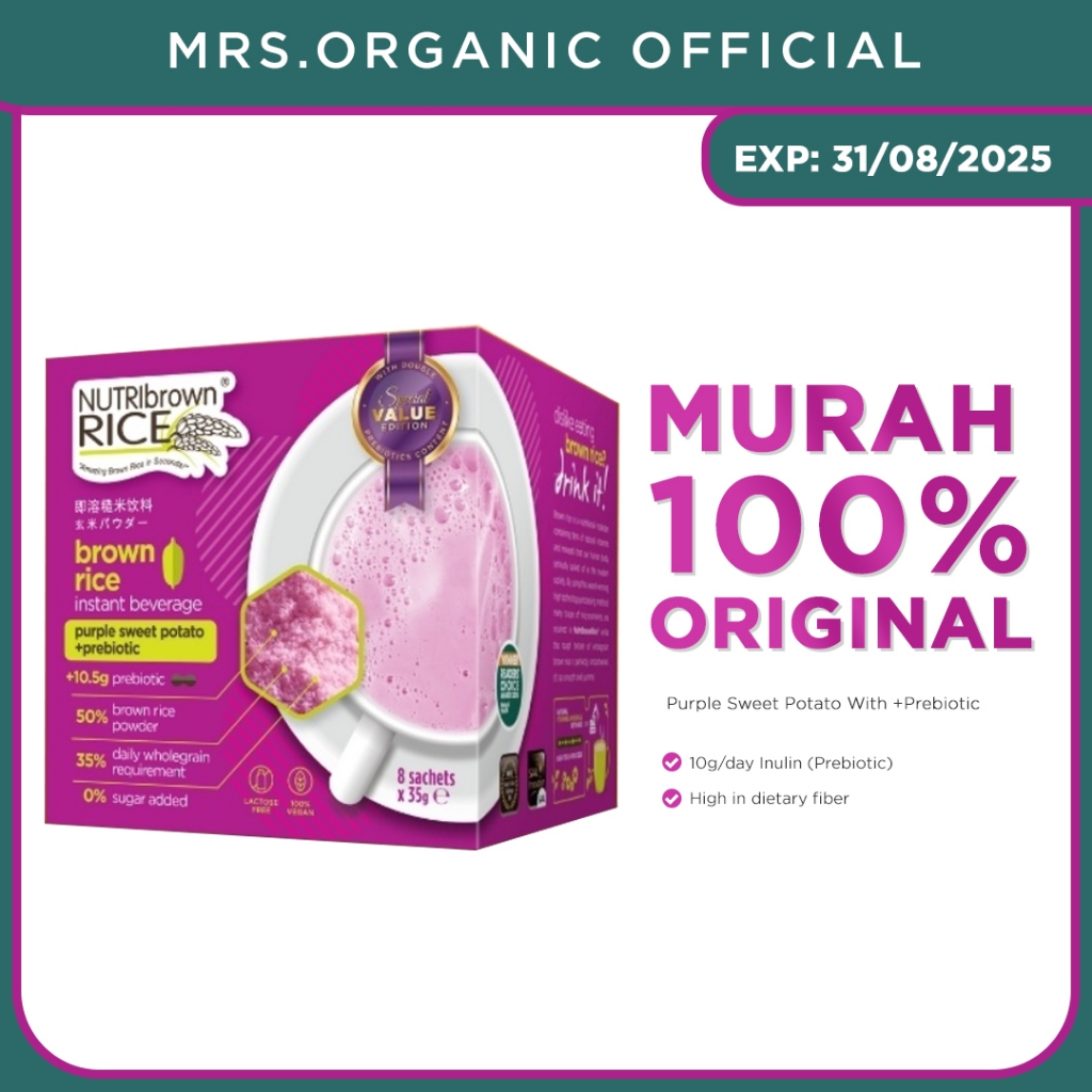 

Nutribrownrice Purple Sweet Potato With +Prebiotic 35G X 8 Sachet