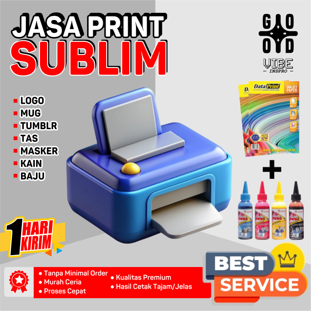 

JASA PRINT SUBLIM ( MUG / TUMBLR / LOGO / KAIN / TAS )