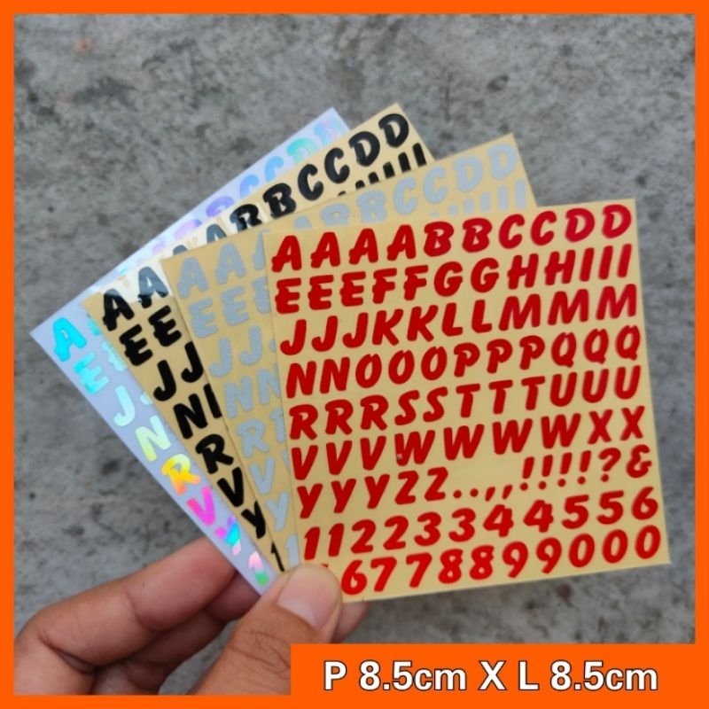 

Stiker cutting huruf mix angka