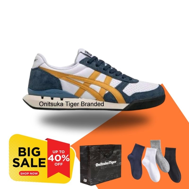 Onitsuka Tiger Ultimate 81 ex Navy white Yellow Free Paperbag