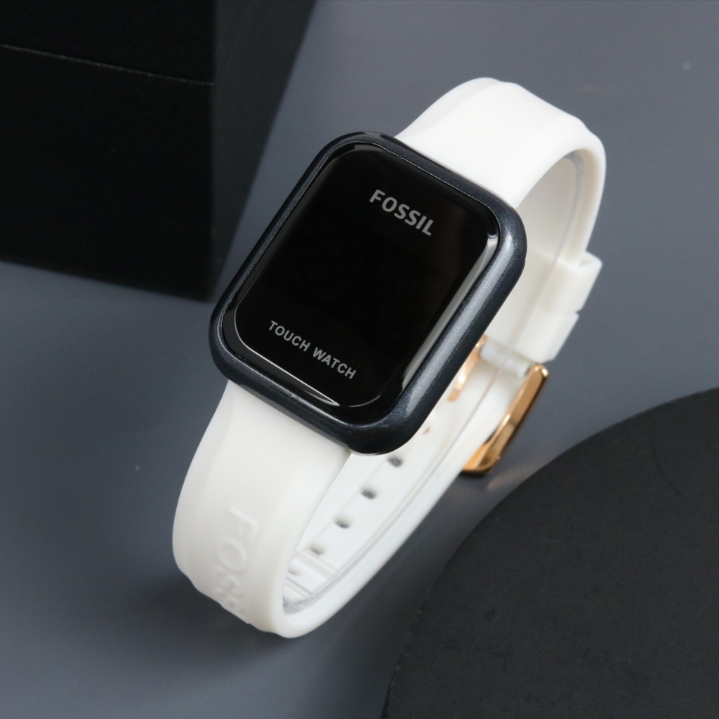 SALE >> JAM TANGAN CEWEK LED STRAP KARET FREE BOX DAN PAPERBAG TERLARIS