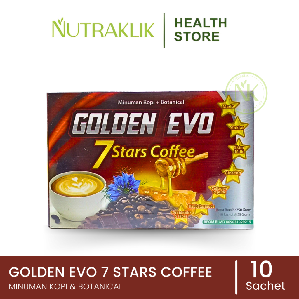 

GOLDEN EVO 7 STARS COFFEE - MINUMAN KOPI & BOTANICAL