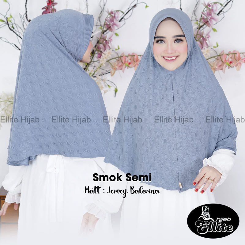 HIJAB INSTAN BERGO PET PLISKET SMOK JERSEY