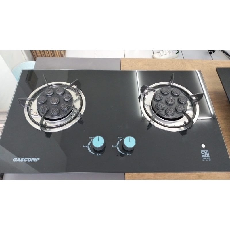 Kompor Kaca Semi Tanam / kompor gas tanam gascomp 2 Tungku 3 Tungku NBH-01 NBH-02 MURAH