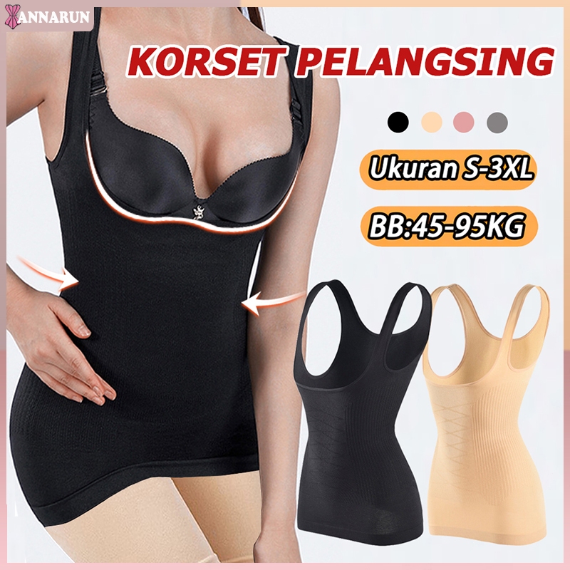 QH Korset 35-120kg Long torso Seamless Tanktop Bra Dalaman Kebaya Korset Pelangsing Perut Korset