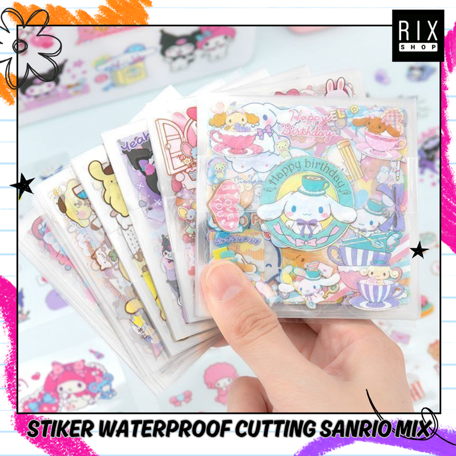 

RIX [1pcs] Stiker Waterproof Cutting Karakter Sanrio /Frozen / Alice / Dragon Ball / Mobile Legends / Shinchan / Little Pony