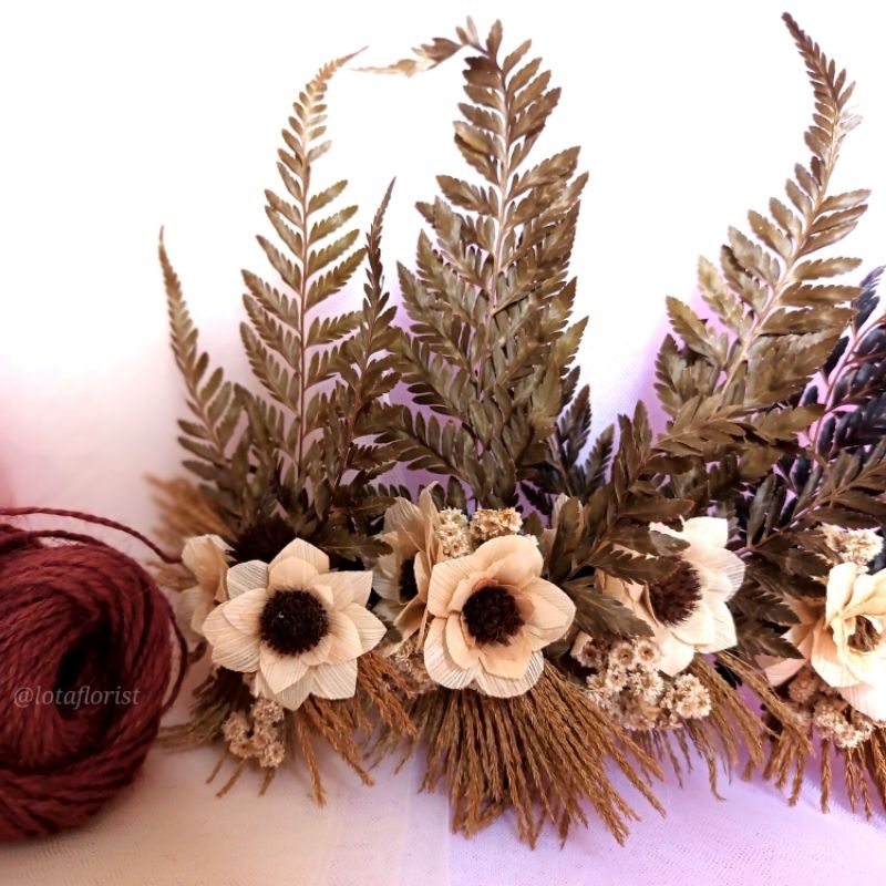 Hiasan Bunga Kering Rustic - Dekorasi Vintage Unik / Hantaran