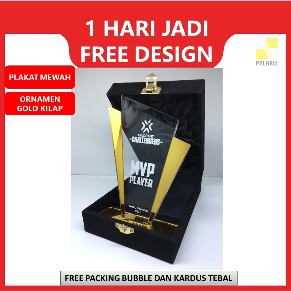 PLAKAT AKRILIK MEWAH. CUSTOM PLAKAT GOLD + BOX