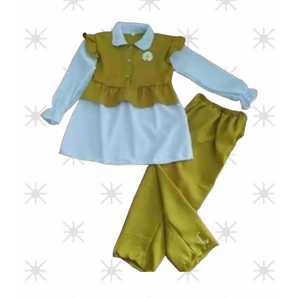 SET TUNIK DAISY ANAK PEREMPUAN USIA 1-12 TAHUN / BAJU ANAK PEREMPUAN TERBARU