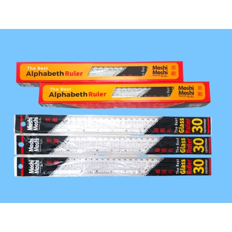 

PENGGARIS ROL 30CM MOSHI-MOSHI ABJAD 1108 BENING LUSINAN (12 PCS)