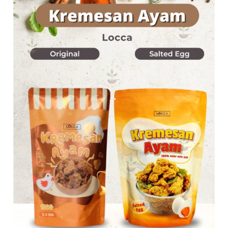 

KREMES AYAM LOCCA 4 x 25GR KREMESAN SARI AYAM SURABAYA ORIGINAL TELUR ASIN SALTED EGG