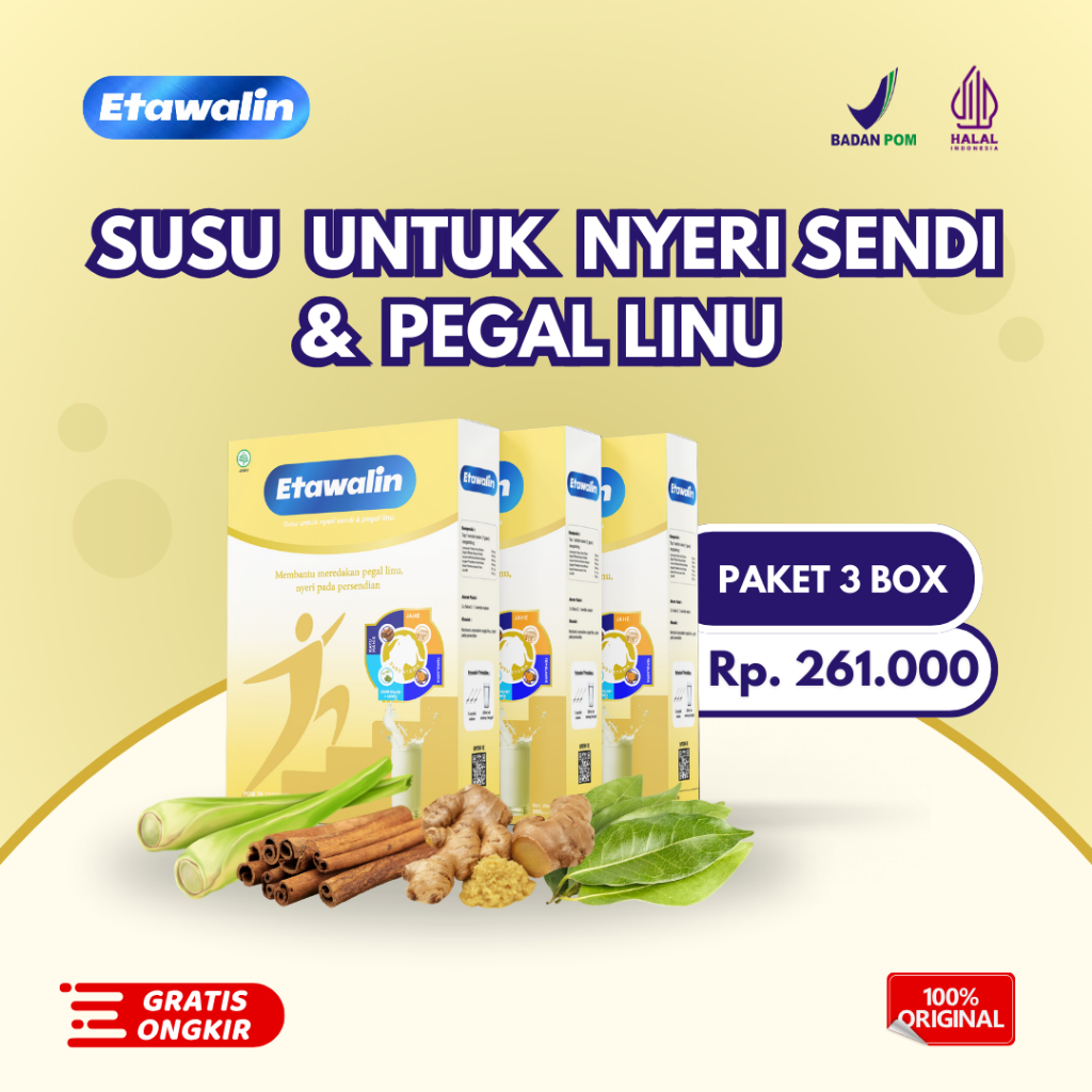 

Etawalin - Susu Herbal Alami untuk Tulang ORI 3 Box