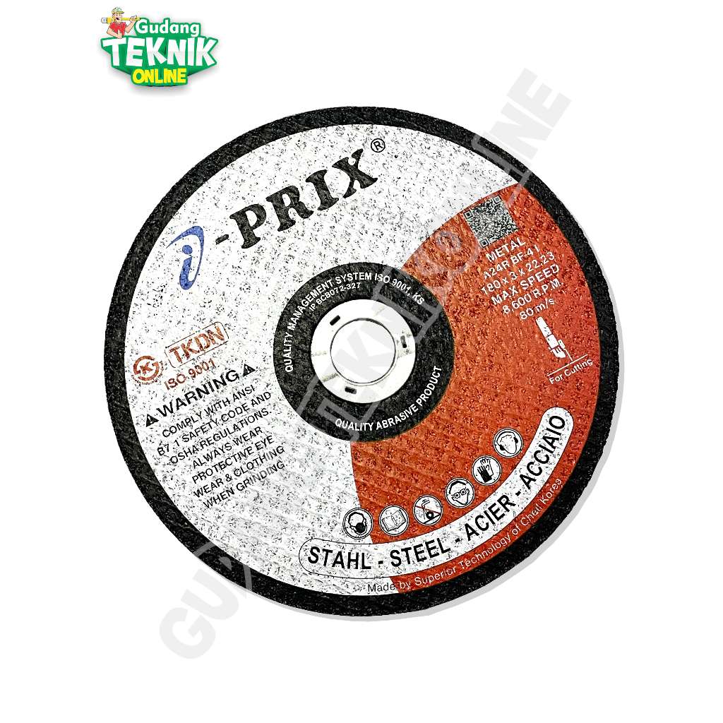 I-PRIX Batu Gerinda Potong 7" I-PRIX  / Mata Batu Gerinda Gurinda Grinda POTONG Besi 7 Inch 180mm Cu
