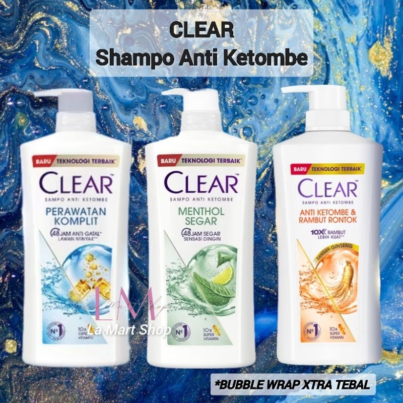 Shampoo Clear Anti Ketombe Clear Menthol 660ML 850ML Clear Complete Soft Care Clear Anti Hairfall An
