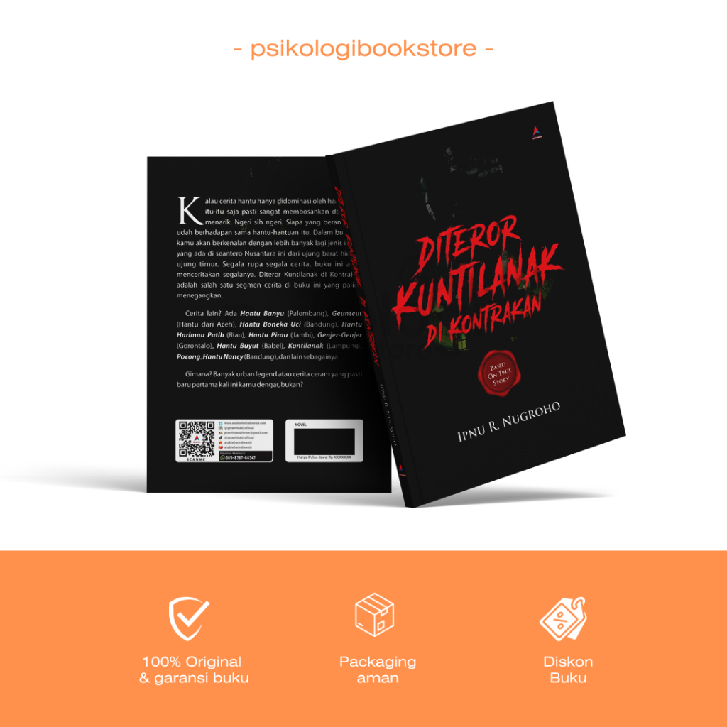 Buku Novel Diteror Kuntilanak Di Kontrakan -  Psikologi Bookstore
