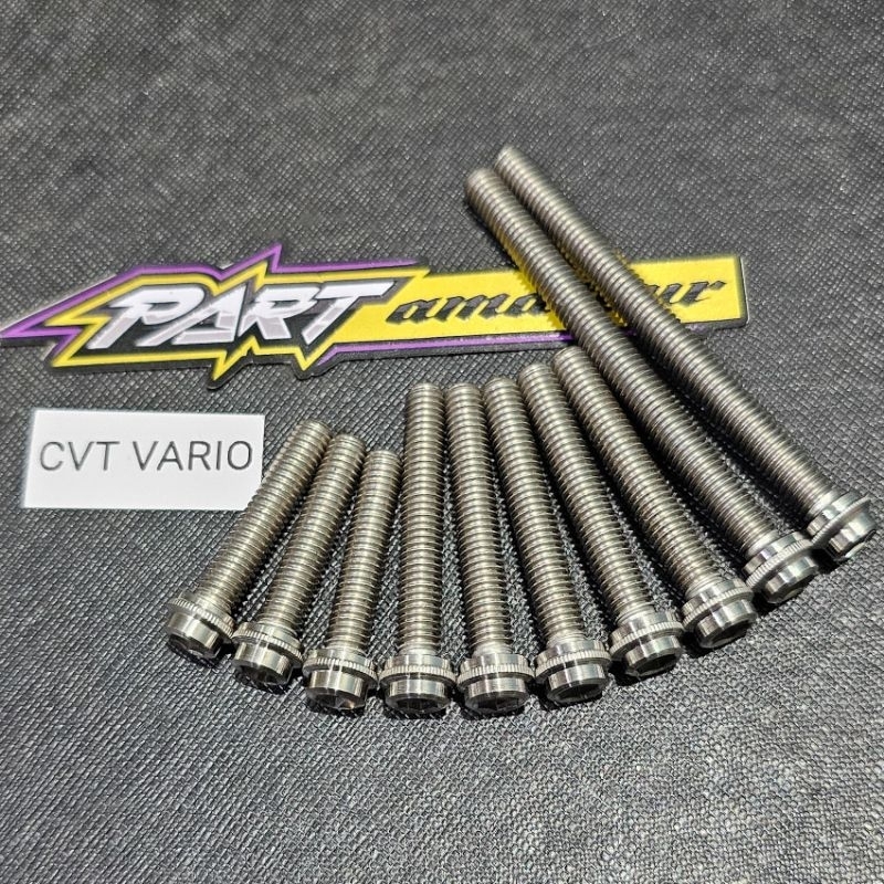 baut blok CVT baut cover CVT Honda Vario 125/150 baut L stainless stenlis CVT vario 125 150 baut blo