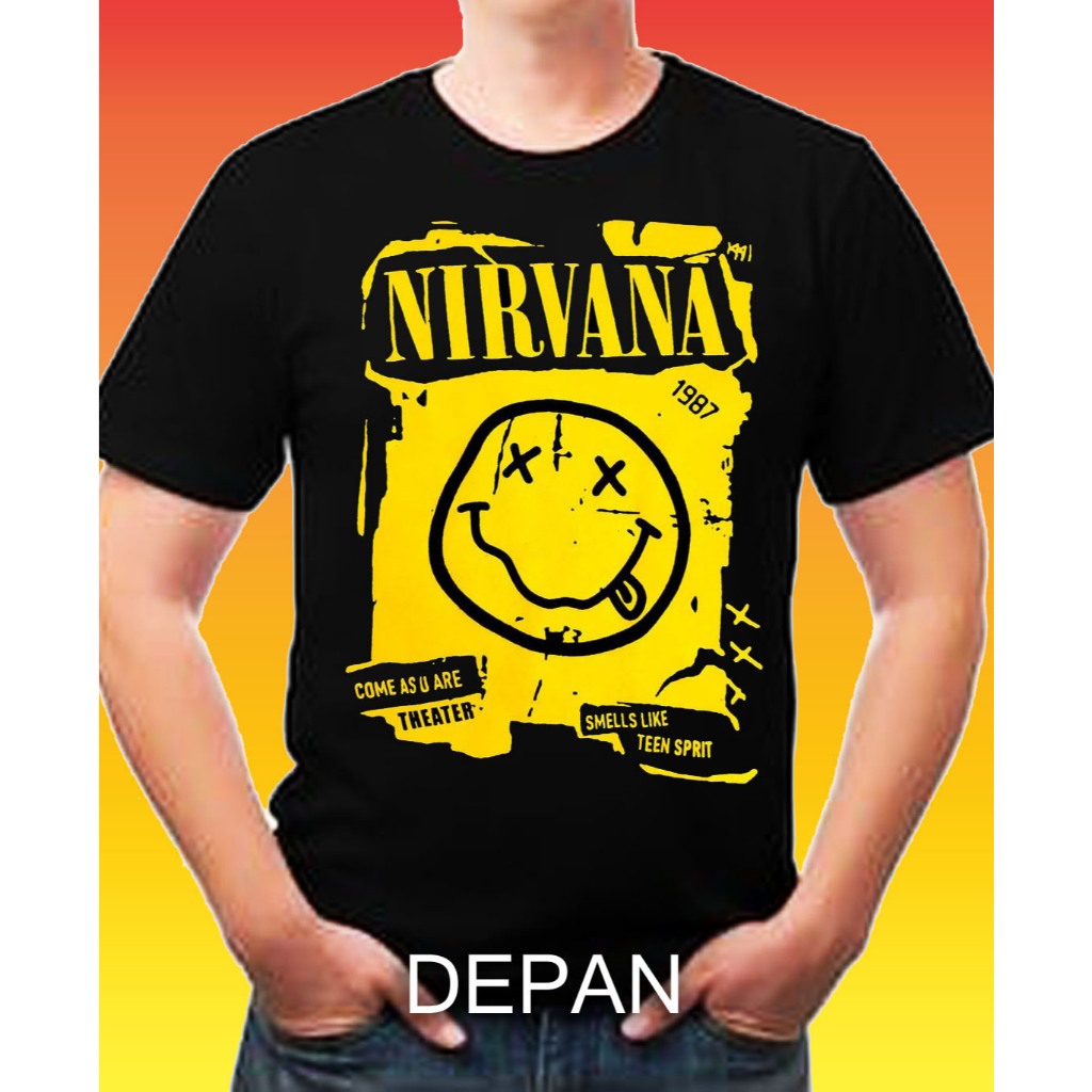 Kaos band vintage 90s NIRVANA