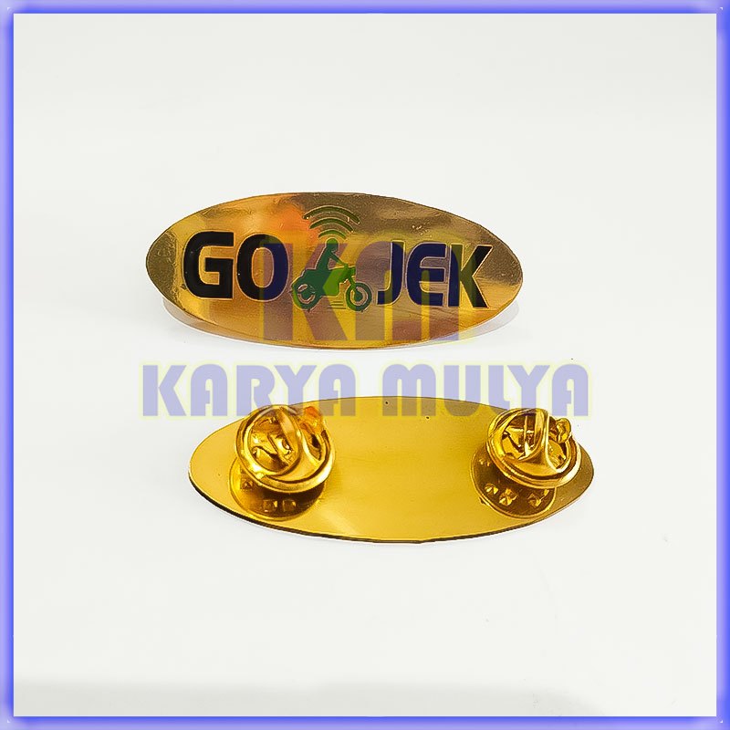 Pin Bros Logo Gojek Pin Gojek Oval Pin Komunitas Ojol - Karya Mulya