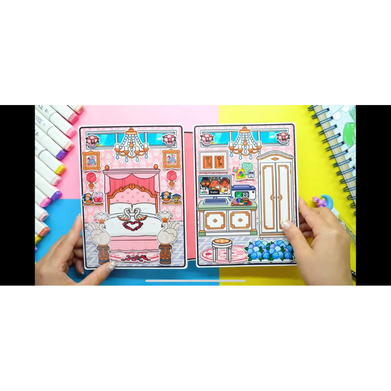 Toca Boca Mainan Edukasi Paper Book Paper Doll Toca Princess House Quite book