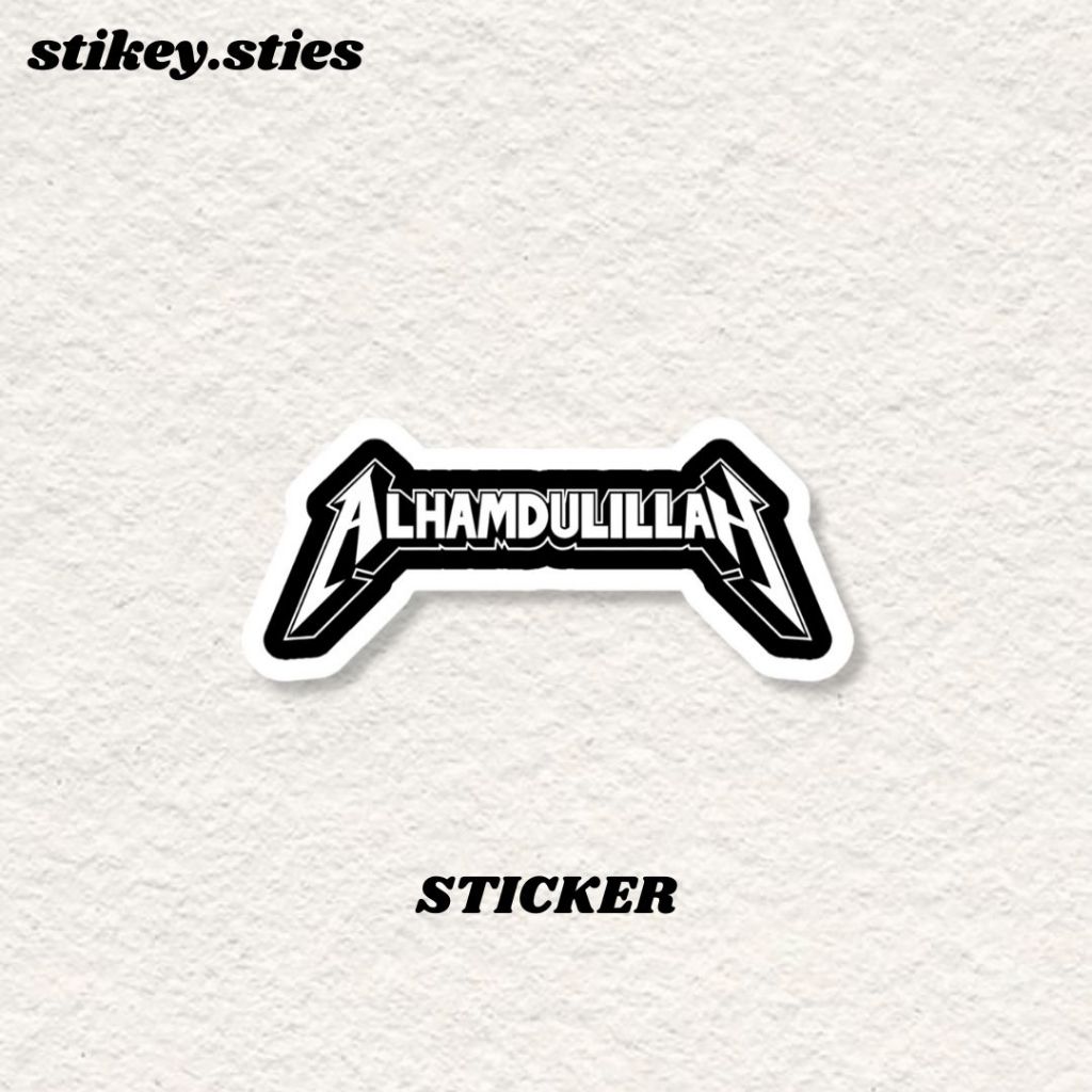 

STICKER ALHAMDULILLAH FONT METALLICA BRAND AESTHETIC ANTI AIR VINYL / STIKER HELM LAPTOP HP MOTOR TUMBLR TAS KOPER